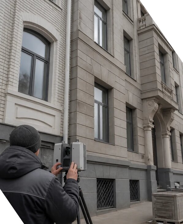 Лазерное сканирование фасадов зданий для обследования в Переславле-Залесском
